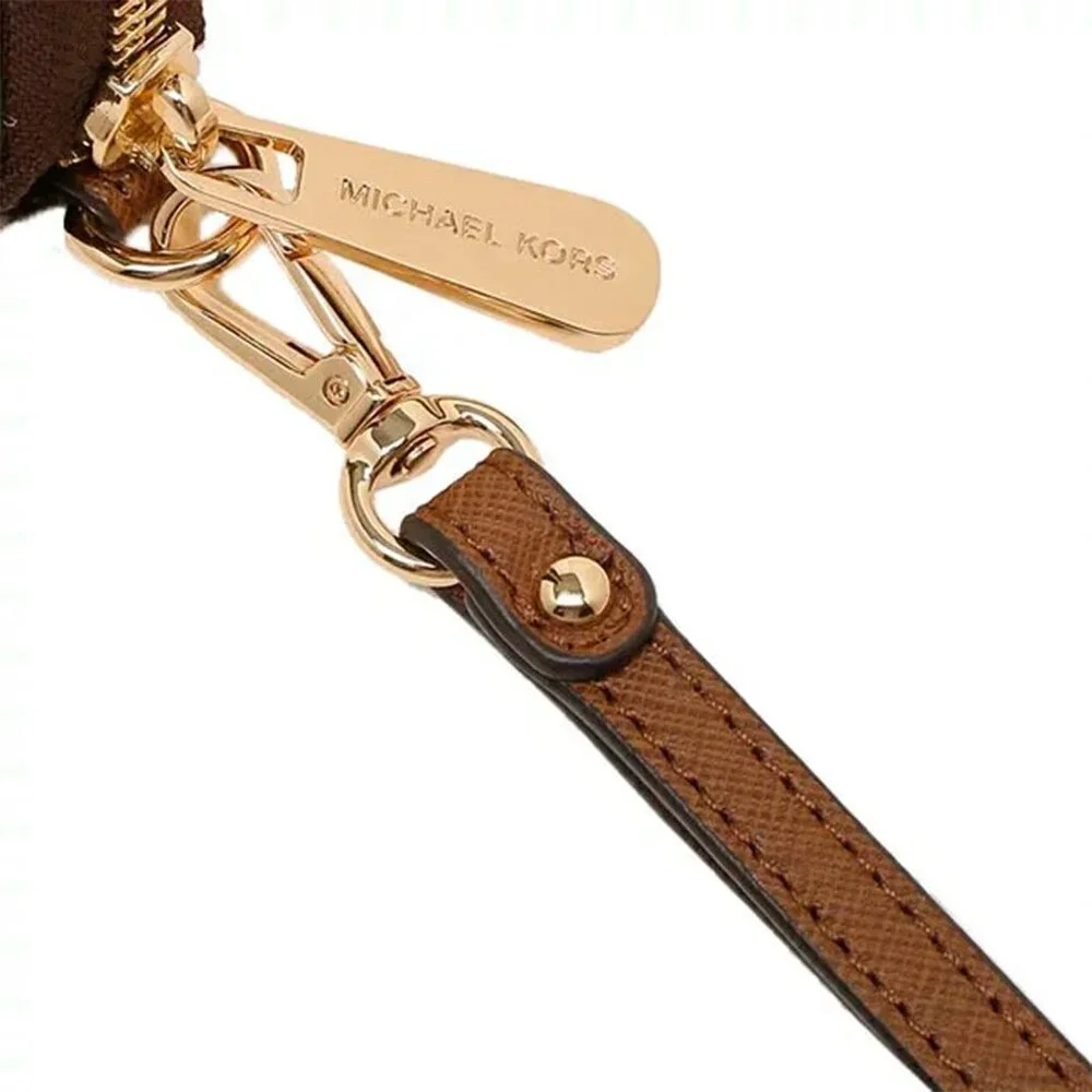 S Michael Kors Jet Set Travel Signature Phone Wallet Wristlet Brown 35F8GTVW9B - Picture 7 of 9